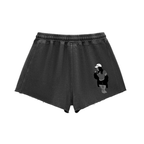 Snow Washed Raw Edge Drawstring Shorts - Finna Street Wear bay area streetwear