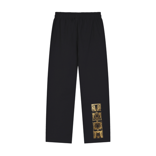 Solid Color Straight-Leg Sweatpants