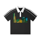 Oakline: Contrast Collar Short-Sleeve Polo Shirt - Finna Street Wear bay area streetwear