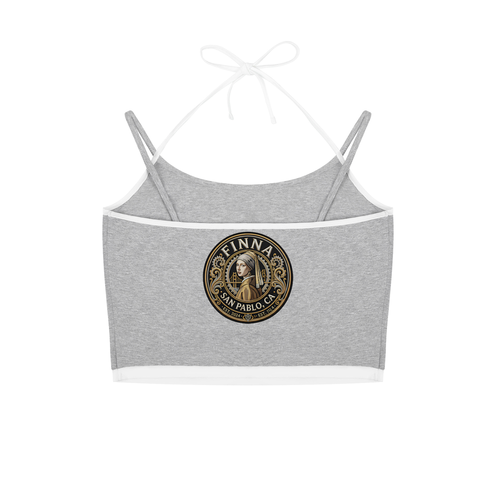 Goldpen: Contrast Binding Halter Tank Top