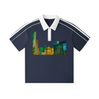 Oakline: Contrast Collar Short-Sleeve Polo Shirt - Finna Street Wear bay area streetwear