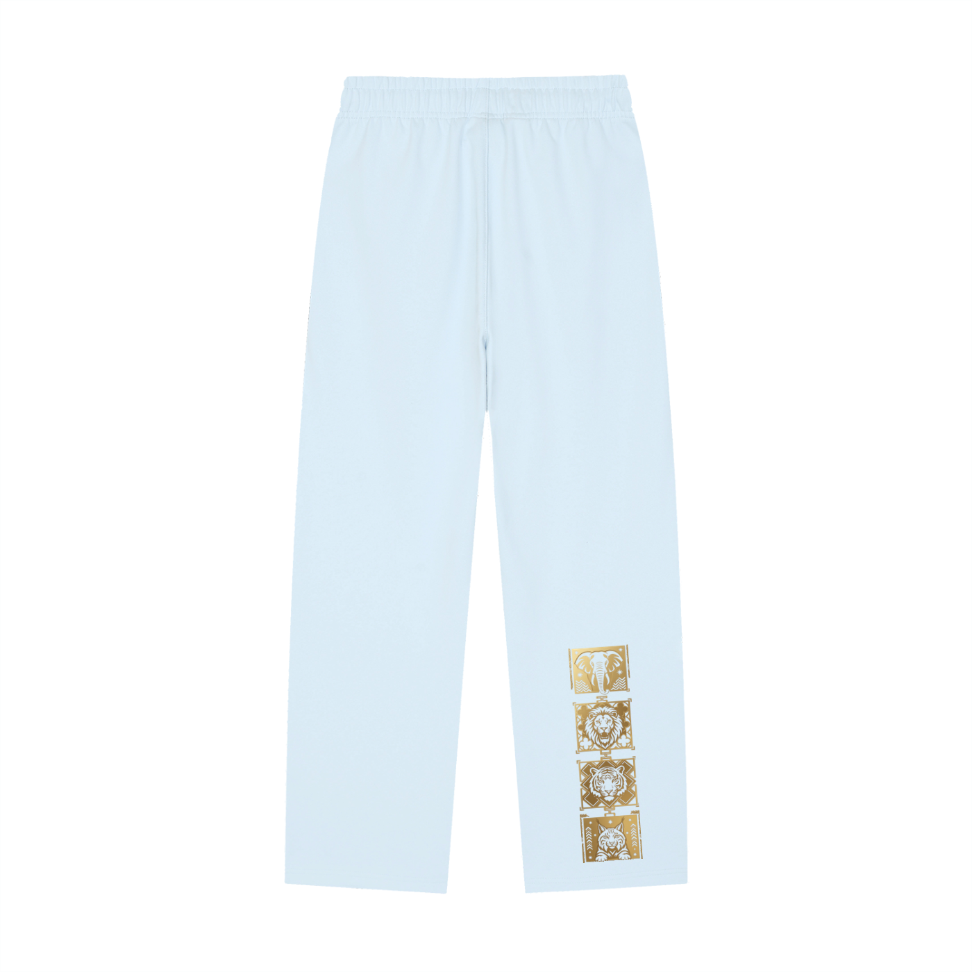 Solid Color Straight-Leg Sweatpants