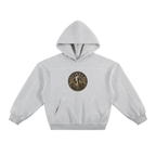 Goldpen Contrast-Stitched Boxy Fleece Hoodie
