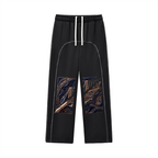 Goldpen Contrast-Stitched Fleece Sweatpants