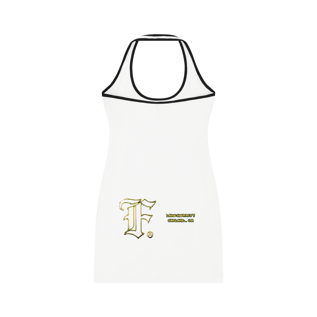Oakgul: Women's Binding Tight Halter Dress - Finna Street Wear bay area streetwear