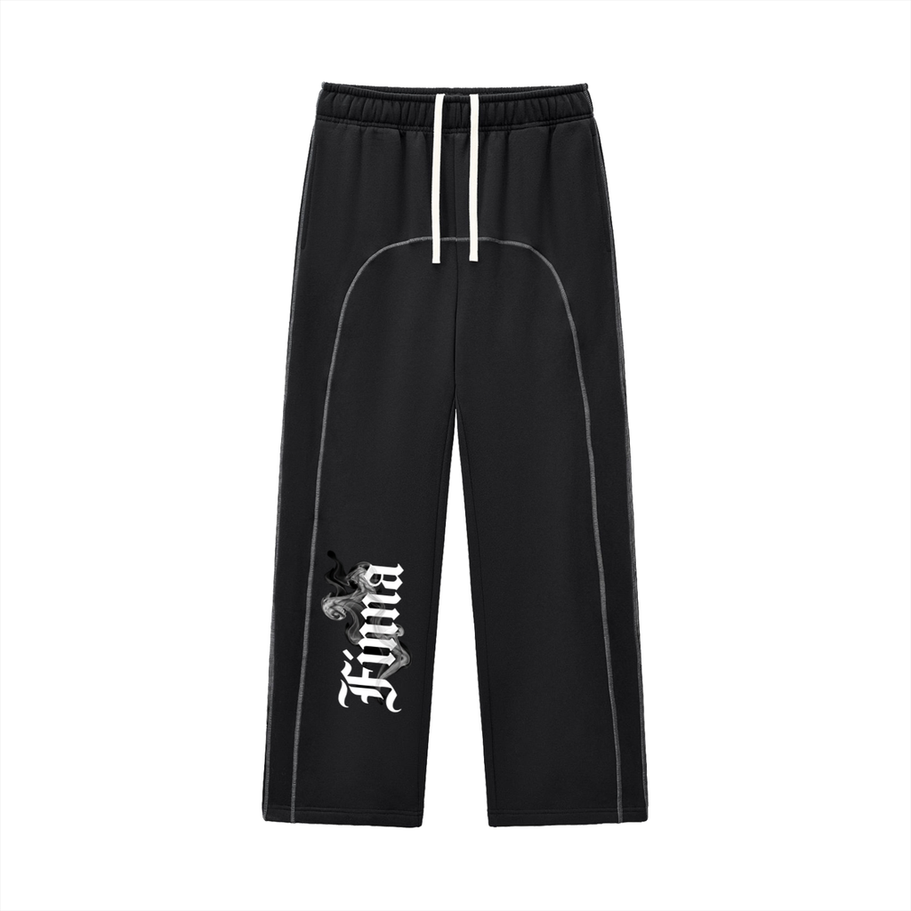 Coldstone: Contrast-Stitched Fleece Sweatpants - Finna Street Wear bay area streetwear