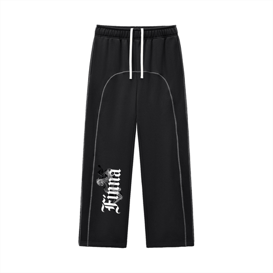 Coldstone: Contrast-Stitched Fleece Sweatpants - Finna Street Wear bay area streetwear