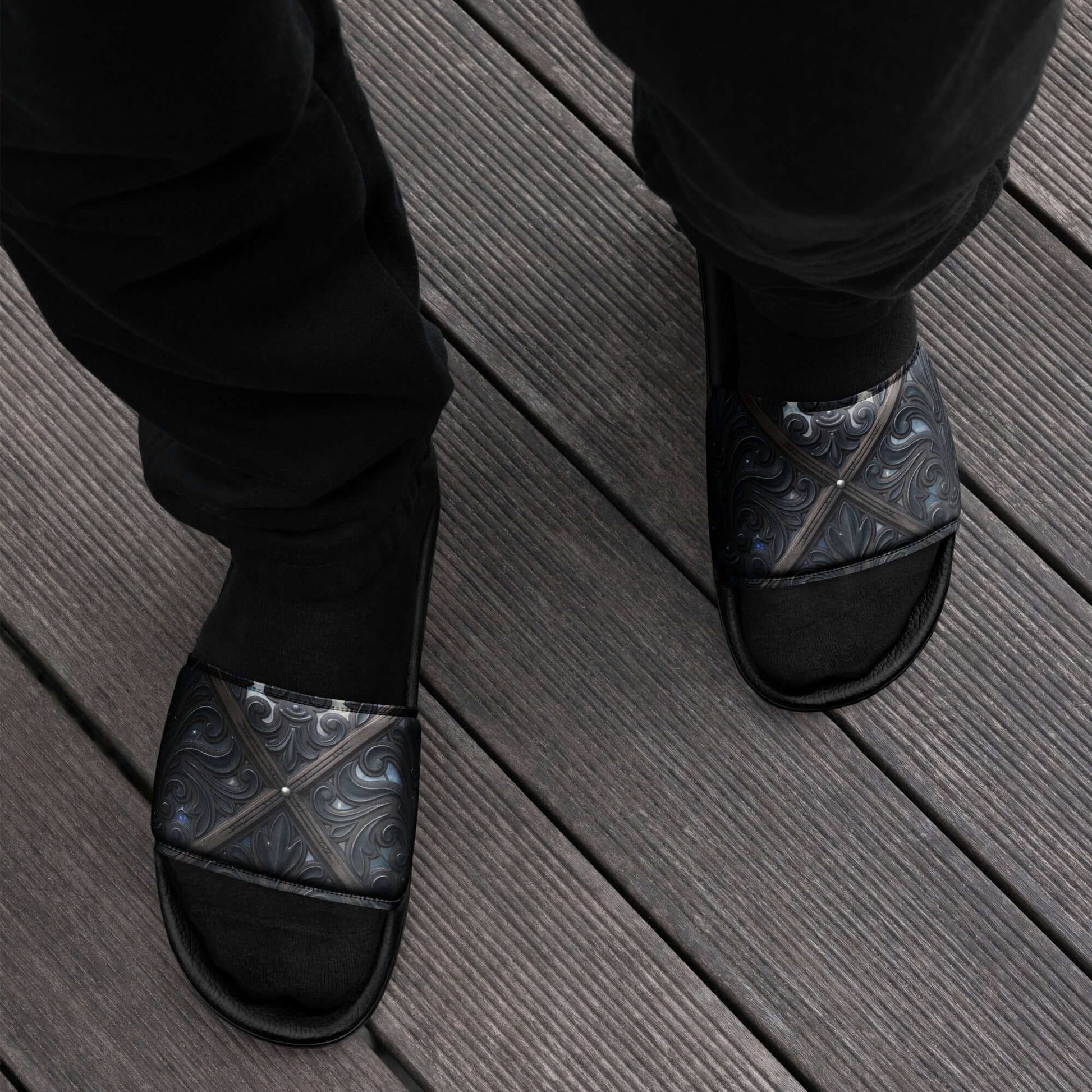 Art Deco Filigreee Men’s slides