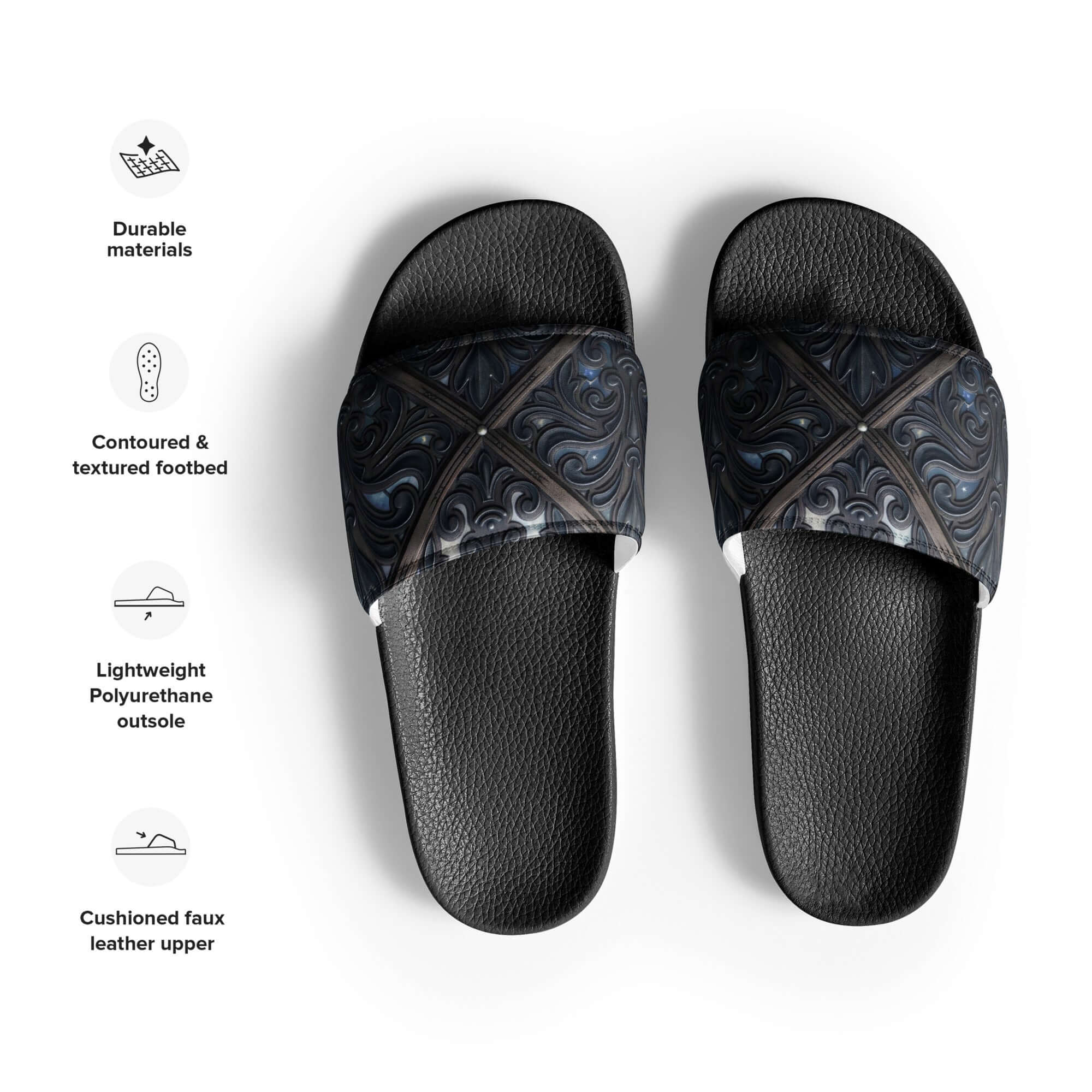 Art Deco Filigreee Men’s slides