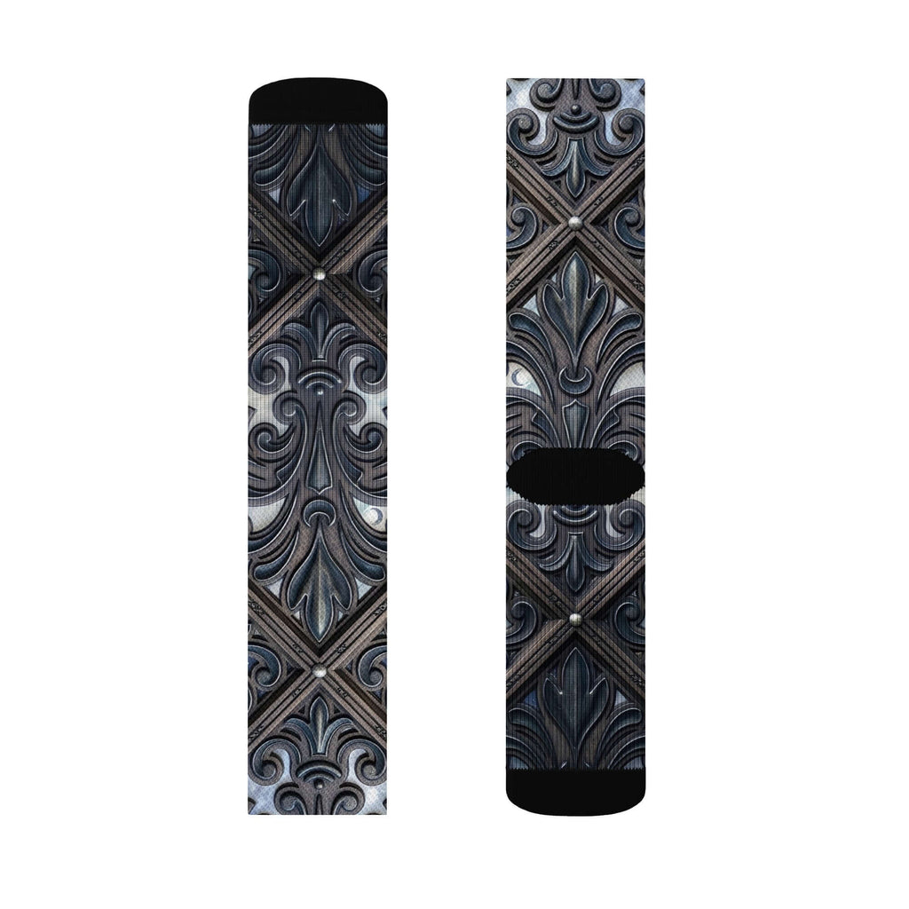 Art Deco Filigreee Crew socks for men
