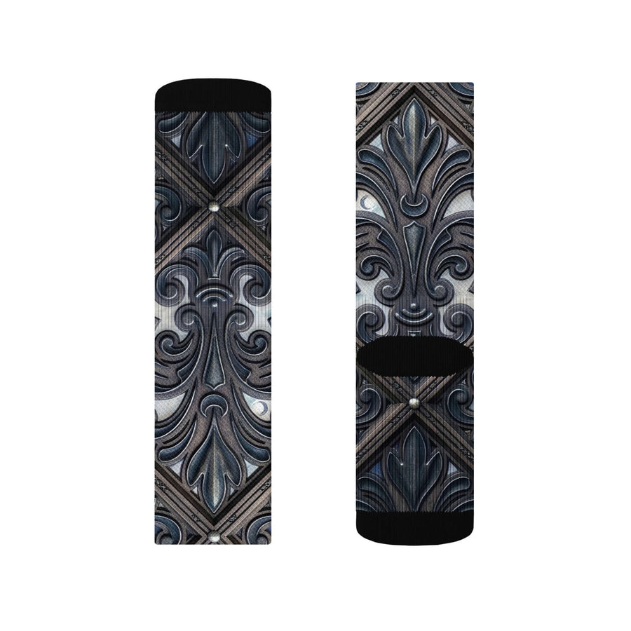 Art Deco Filigreee Crew socks for men