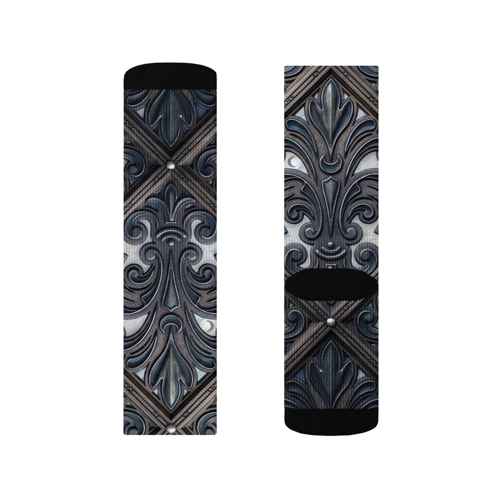 Art Deco Filigreee Crew socks for men