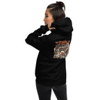 Lynxdonk Unisex Hoodie Cozy and Stylish Essential featuring a stylish back graphic on a black hoodie.