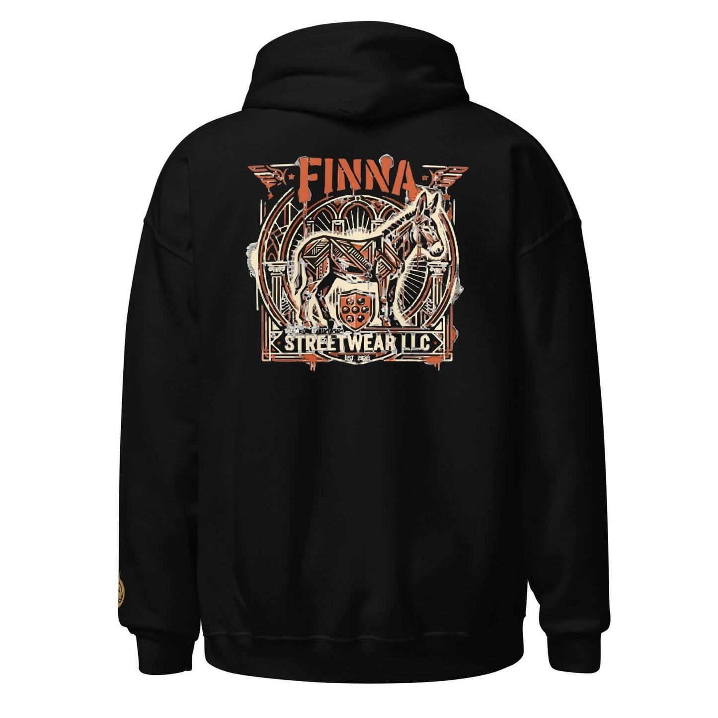 Lynxdonk Unisex Hoodie Cozy and Stylish Essential featuring a stylish horse graphic design on the back