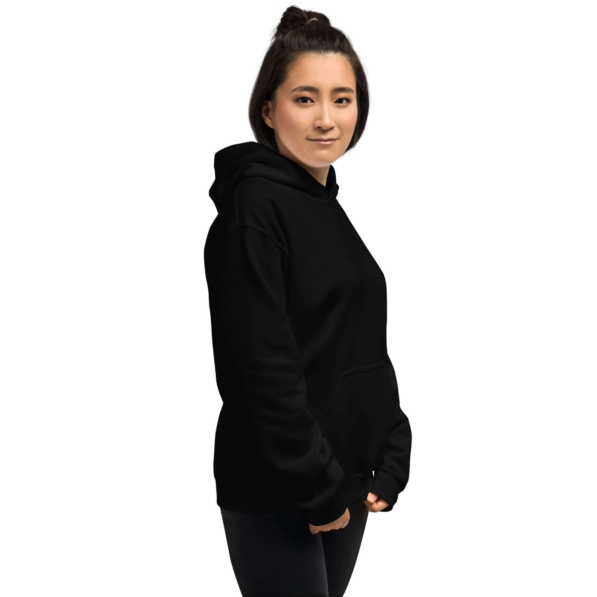 Lynxdonk Unisex Hoodie Cozy and Stylish Essential displayed in black, showcasing comfort and modern style.