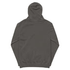 LynxDonkey Unisex pigment-dyed hoodie back view showcasing soft fabric and comfortable design.