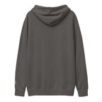 Back view of the LynxDonkey Unisex pigment-dyed hoodie in gray, showcasing its stylish design and unique pigment-dye.