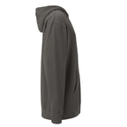 LynxDonkey Unisex pigment-dyed hoodie shown from the side, featuring a stylish design and comfortable fabric.