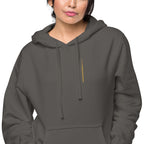 LynxDonkey Unisex pigment-dyed hoodie in a vintage style worn by a model, showcasing its unique shade.